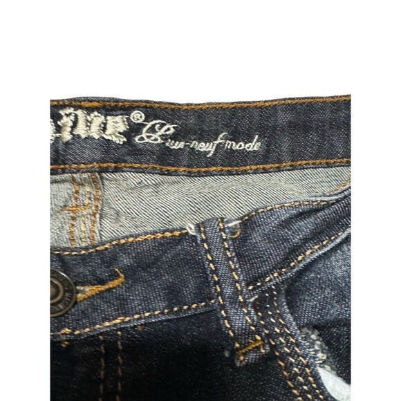 MACHINE POUR NEUF MODE Jeans Distressed Destructed Stretch‎ Size 11 Juniors - Picture 5 of 13